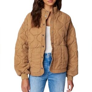 BlankNYC Quilted Barn Jacket Tan Brown Size M
